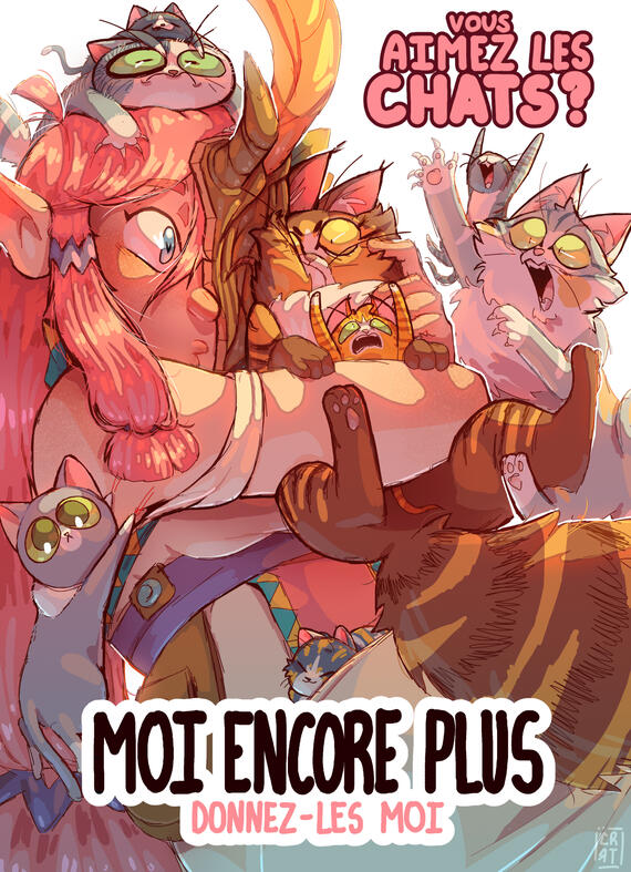 "You love cats ?" "Me even more, give them to me"