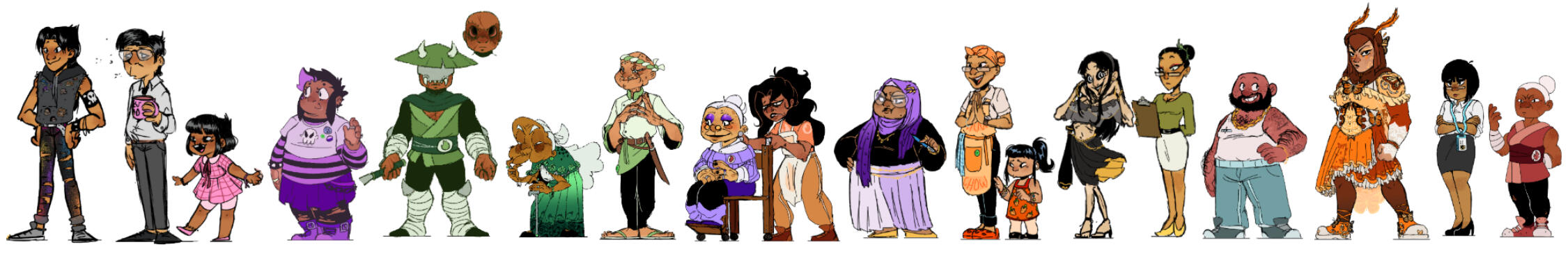 Character design line-up