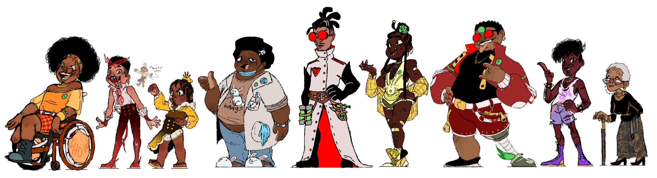 Character design line-up